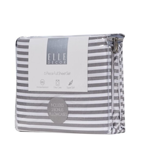 Elle Decor Printed Pattern 6-Piece Queen Sheet Set - Picture 3 of 6